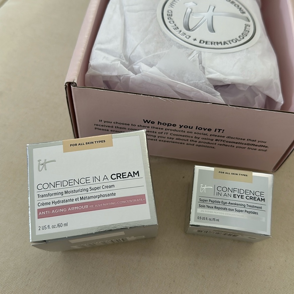 It cosmetics confidence in a cream eye and face cream set anti-aging hydrating